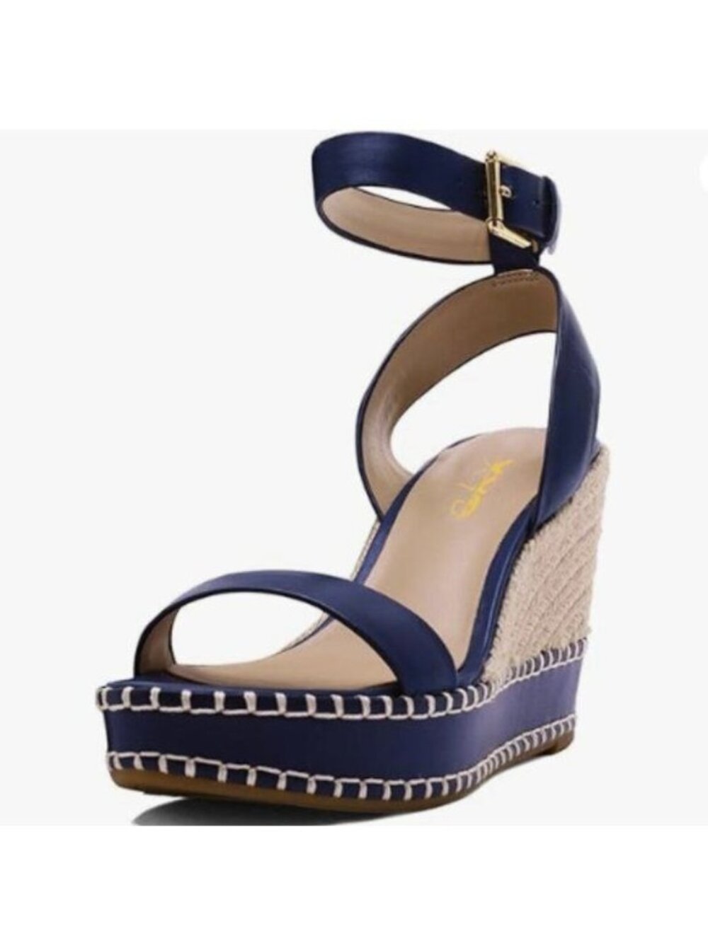 XYD Women Espadrilles Wedge Resort Sandals Open Toe Platform High Heel Blue
